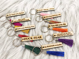 Wholesale | 1 pc | Wood Saying Keychains with Tassels