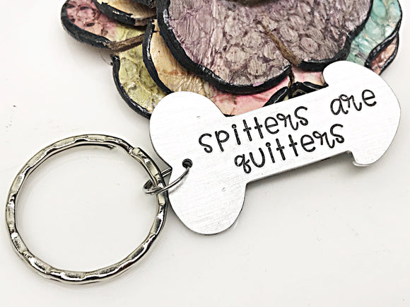 Penis Keychain - Spitters are Quitters - Funny Penis Gifts - Lasting Impressions CT