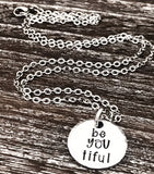 beYOUtiful Hand Stamped Custom Empowerment Cuff Bracelet or Necklace - Lasting Impressions CT