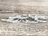 Empowerment Mantra Cuff Bracelet in Silver for Women - One Size Fits Most - Adjustable - Lasting Impressions CT
