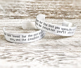 Grown Daughter Hand Stamped Personalized Cuff Bracelet - Daughter Gifts - Daughter Jewelry - Mother Daughter - Lasting Impressions CT