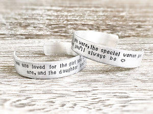 Grown Daughter Hand Stamped Personalized Cuff Bracelet - Daughter Gifts - Daughter Jewelry - Mother Daughter - Lasting Impressions CT