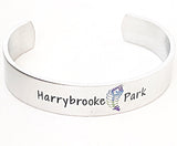 Harrybrooke Park Peacock Silver Aluminum Hand Stamped Cuff Bracelet Fundraiser - Lasting Impressions CT