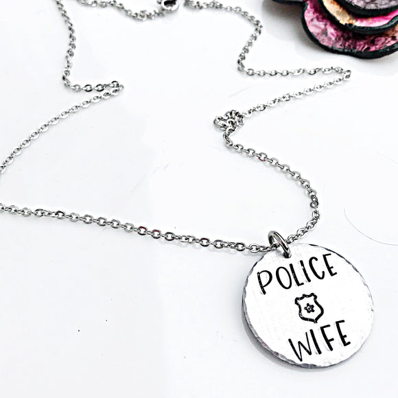 Police Wife Necklace, Police Jewelry, Police Wife, Jewelry for Wife - Lasting Impressions CT