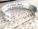 Keep Fucking Going Bracelet - Silver Cuff Bracelet - True Crime Gift - Motivational Cuff Bracelet - Lasting Impressions CT