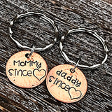 Custom Mother Penny Keychain, Penny Keychain, Mom Keychain, Dad Keychain, Personalized Pennies, Mommy Since, Daddy Since, New Mom Gift - Lasting Impressions CT