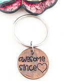 Custom Mother Penny Keychain, Penny Keychain, Mom Keychain, Dad Keychain, Personalized Pennies, Mommy Since, Daddy Since, New Mom Gift - Lasting Impressions CT