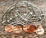 Be The Change Custom Hand Stamped Penny Charm Bracelet - Graduation 2019 Penny Gifts - Class of 2019 - Lasting Impressions CT