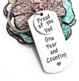 Sobriety Anniversary Keychain for Dad - Recovery Anniversary - 1 Year Sober Anniversary - Lasting Impressions CT