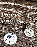 Dandelion Mother Daughter Necklace Set - Mother's Day Necklace, Gifts for Mom from Daughter - Lasting Impressions CT