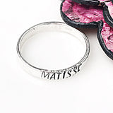Sterling Silver Stacking Ring with Beaded Spacer Option - Mother's Name Rings - Lasting Impressions CT