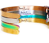 STAINLESS STEEL:  Keep Fucking Going Bracelet - Silver, Gold, Rose Gold, Rainbow Cuff Bracelet - True Crime Gift - Motivational Cuff Bracelet - Lasting Impressions CT