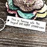 Funny Gifts for Boyfriend, Valentine's Day Husband Keychain, One Night Stand Keychain - Lasting Impressions CT