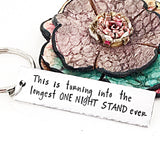 Funny Gifts for Boyfriend, Valentine's Day Husband Keychain, One Night Stand Keychain - Lasting Impressions CT