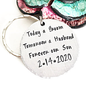 Mother Son Keychain Wedding Day Gift For Son Gift For Men - Lasting Impressions CT