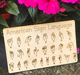 Wholesale | 1 pc | American Sign Language Wood Learning Board