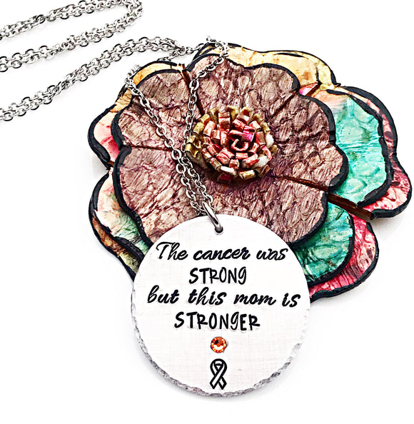 Childhood Cancer Necklace for Mom - Cancer Awareness Jewelry - Lasting Impressions CT