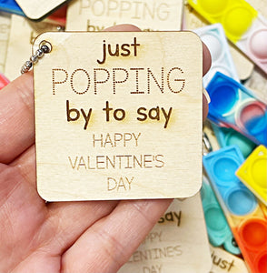 WHOLESALE | 10 PCS | JUST POPPING BY POP IT VALENTINE'S DAY KEYCHAINS