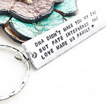 Step Father Gift For Father's Day - Stepdad Keychain from StepKids, DNA Keychain, Stepparent Keychain - Lasting Impressions CT