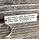 Step Father Gift For Father's Day - Stepdad Keychain from StepKids, DNA Keychain, Stepparent Keychain - Lasting Impressions CT