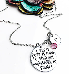 Boss Gifts, Necklace for Boss, Favorite Boss, Boss Lady Necklace - Lasting Impressions CT