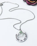 Always In My Heart Handstamped Memorial Necklace-Personalized Remembrance Jewelry-Sympathy Gift - Lasting Impressions CT