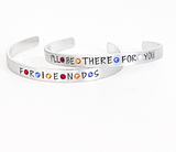 FRIENDS I’ll be There for You Hand Stamped Birthstone Adjustable Cuff Bracelet - Lasting Impressions CT