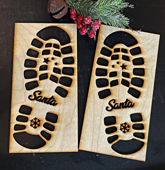 | Santa Footprint Stencils
