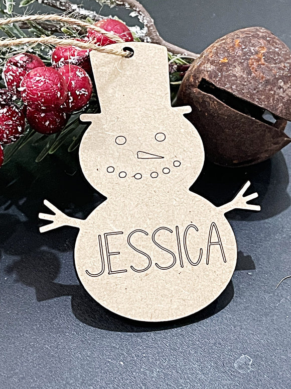 Wholesale | 1 pc | Snowman Name Ornament