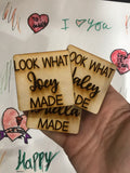 Personalized wood magnet
