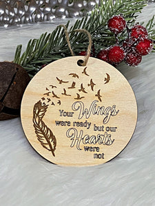 Wholesale | 1 piece | Your Wings were ready wood ornament