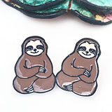 Sloth Enamel Earrings Sloth Jewelry Sloth Gifts Animals Sloth Lover - Lasting Impressions CT