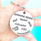 Quarantine Rockstar Keychain for Dad Fathers Day Gifts - Lasting Impressions CT