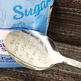 Sexy Gifts for Boyfriend Husband, Handstamped Silver Spoon, Mature Gifts - Lasting Impressions CT