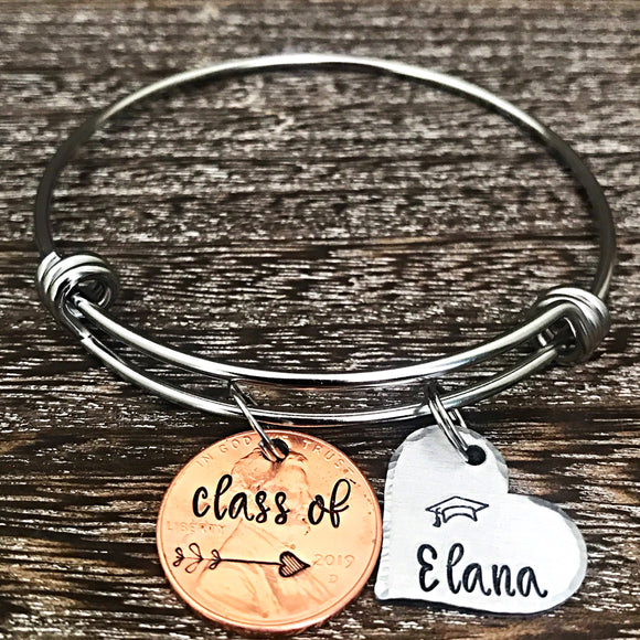2019 Graduation Bracelet, Graduation Gifts for Girls, Graduation Jewelry, Grad Bracelet, Class of 2019 - Lasting Impressions CT