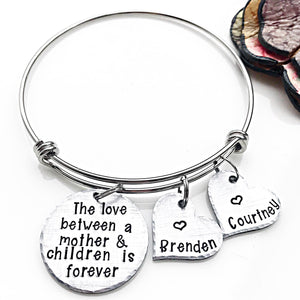 The Love Between Bangle Charm Bracelet for Mom - Lasting Impressions CT