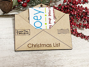 Wholesale | 1 pc | Christmas envelope list in wood