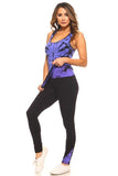 Fold Over Tie Dye Waist Band Active Leggings - Lasting Impressions CT