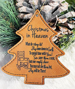 Wholesale | Leatherette Christmas Tree Heaven Ornament