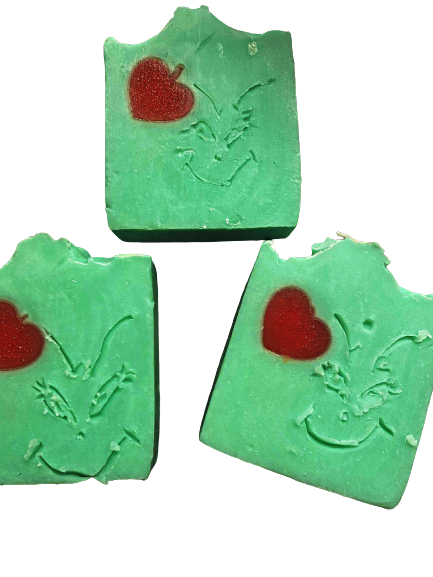 Wholesale | 1 bar | green Christmas face soap