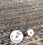 Nut Allergy Kids Necklace - Allergy Necklace for Children - Custom Allergy Jewelry - Lasting Impressions CT