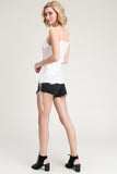 Side Tie Down Sleeveless Top with Lace Detail - Lasting Impressions CT