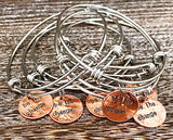 WHOLESALE be the change penny bangles - 8 pcs - Lasting Impressions CT