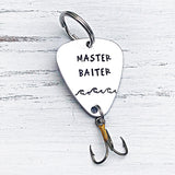 Fishing lure Gift for Dad Hand stamped Custom Fathers Day Gift