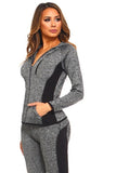 Classic Sporty Marled Knit Active Jacket - Lasting Impressions CT