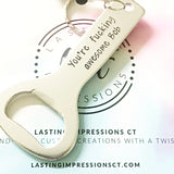 Bottle Opener Keychain for Dad - Father of the Bride Gift - Lasting Impressions CT