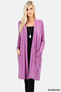 Long Open Front Long Sleeve Cardigan - Lasting Impressions CT