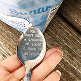 Sexy Gifts for Boyfriend Husband, Handstamped Silver Spoon, Mature Gifts - Lasting Impressions CT