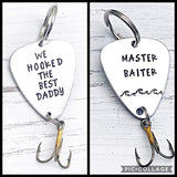 Fishing lure Gift for Dad Hand stamped Custom Fathers Day Gift