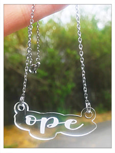 Wholesale | 1 pc | OPE necklace clear acrylic